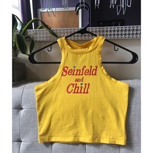 Cropped Racerback, "Seinfeld and Chill"